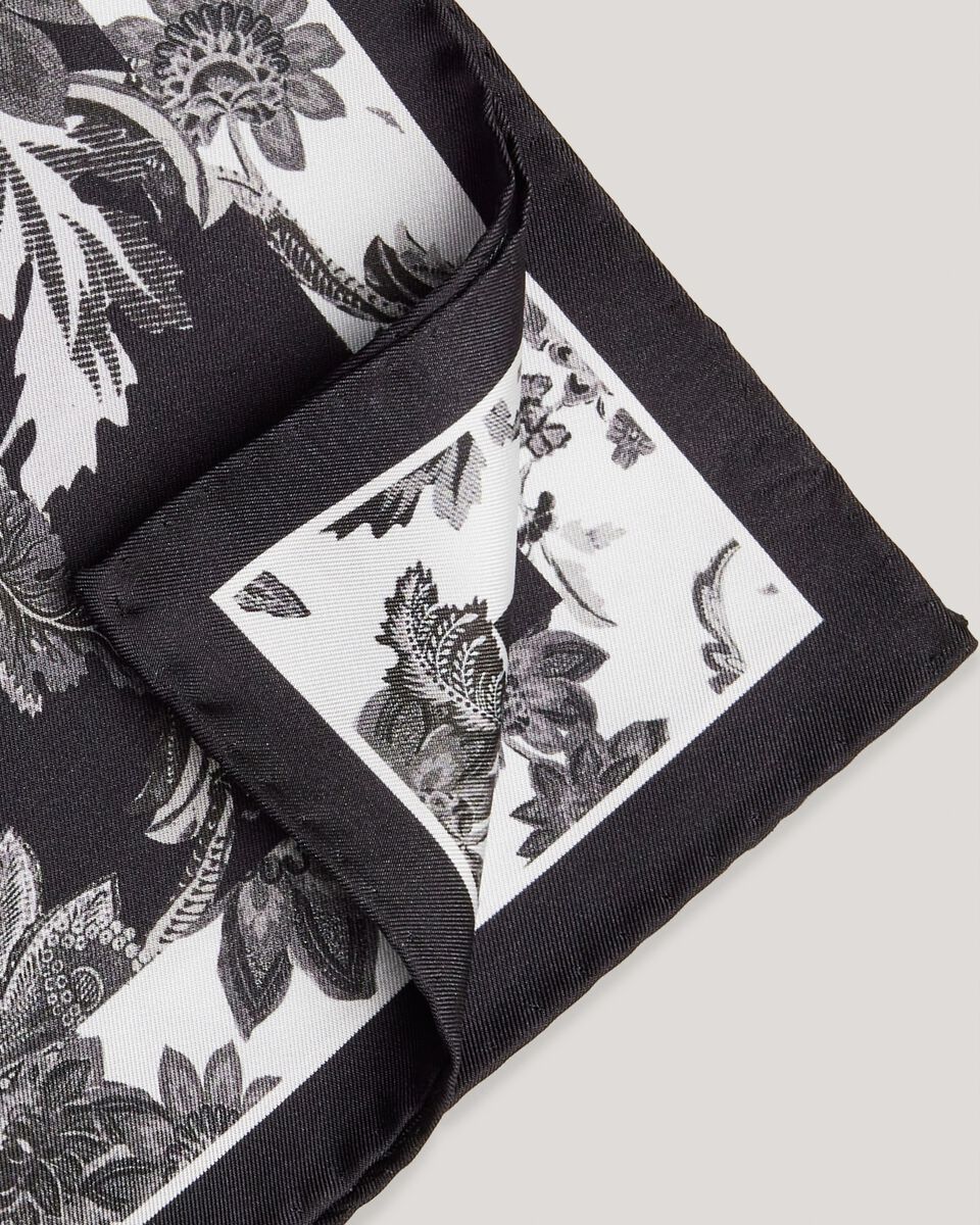 Printed Silk Floral Pocket Square